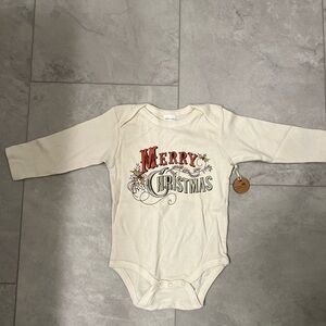 Urban Baby Co. Christmas Cream Baby Organic One Piece